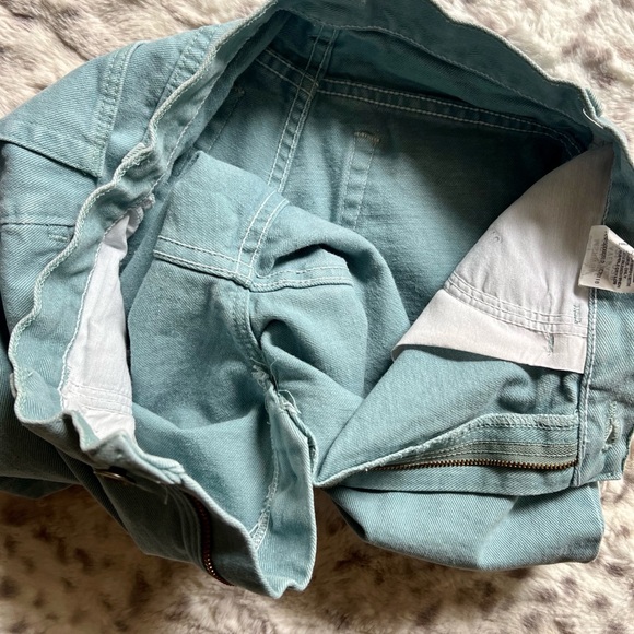 Wrangler 90’s Teal Mint High Waist Denim Shorts Vintage Jean Shorts - Picture 4 of 5